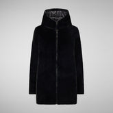 Woman's synthetic fur Bridget in black | Save The Duck