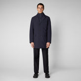 Giacca lunga uomo Helmut blue black - Save The Duck