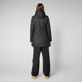 Woman's long jacket Alba in black - Sale | Save The Duck