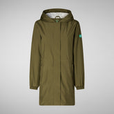 Woman's raincoat Fleur in dusty olive | Save The Duck