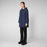 Woman's raincoat Fleur in navy blue | Save The Duck
