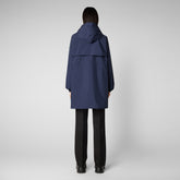 Woman's raincoat Fleur in navy blue - Women's Raincoats | Save The Duck
