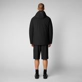 Man's hooded jacket Pteris in black - Sale | Save The Duck