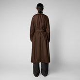 Woman's raincoat Mava in soil brown - Spring Outerwear | Save The Duck