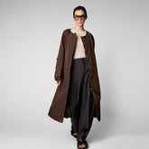 Woman's raincoat Mava in soil brown - SPRING ESSENTIALS | Save The Duck