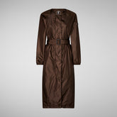 Woman's raincoat Mava in soil brown | Save The Duck