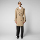 Man's raincoat Zarek in stardust beige - Men's Raincoats | Save The Duck