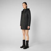 Woman's animal free puffer Megs in black | Save The Duck