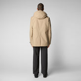 Man's raincoat Benjamin in stardust beige - Spring Outerwear | Save The Duck
