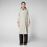 Woman's raincoat Asia in rainy beige - Women's Raincoats | Save The Duck