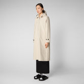 Woman's raincoat Asia in shore beige - Women's Raincoats | Save The Duck