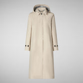Woman's raincoat Asia in shore beige | Save The Duck