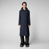 Woman's raincoat Asia in blue black - Recycled Woman | Save The Duck