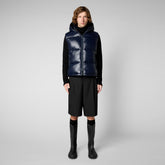 Man's quilted gilet Dexter in blue black - Blue Man | Save The Duck