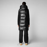 Woman's long gilet Iria in black | Save The Duck