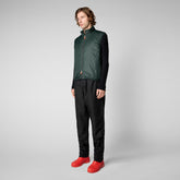 Man's gilet Stelis in green black - Sale | Save The Duck