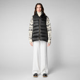 Woman's quilted gilet Coral in black | Save The Duck