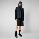 Man's quilted gilet Euryops in blue black - Classic Soul | Save The Duck