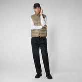 Man's quilted gilet Adam in elephant grey - SPRING ESSENTIALS | Save The Duck