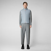 Man's quilted gilet Adam in rain grey - New In Man | Save The Duck