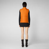 Woman's vest Aria in amber orange - Women's Gilet  | Save The Duck