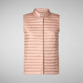 Woman's vest Aria in powder pink | Save The Duck