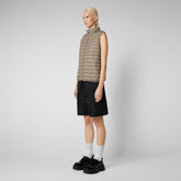 Woman's quilted gilet Charlotte in elephant grey - Icons Woman | Save The Duck