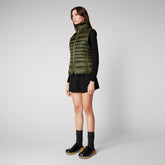 Woman's gilet Lynn in pine green - Gilet Donna | Save The Duck