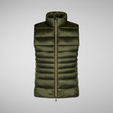 Woman's gilet Lynn in pine green | Save The Duck
