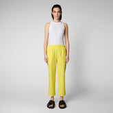 Pantalon Milan jaune soleil pour femme - Pantalon femme | Save The Duck