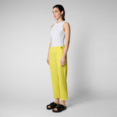 Pantalon Milan jaune soleil pour femme | Save The Duck