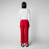 Woman's trousers Milan in tomato red - Woman's Trousers | Save The Duck