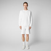 Man's sweatshirt Silas in white - Man's Shirts & Sweatshirts | Save The Duck