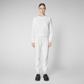 Woman's sweatshirt Ligia in white - Athleisure Woman | Save The Duck