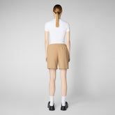 Woman's trousers Halima in biscuit beige - Woman's Trousers | Save The Duck