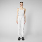 Woman's trousers Jiya in white - Athleisure Woman | Save The Duck