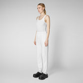 Pantalon Jiya blanc pour femme - Athleisure Femme | Save The Duck