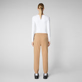 Woman's trousers Jiya in biscuit beige - Woman's Trousers | Save The Duck
