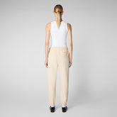 Woman's trousers Jiya in shore beige | Save The Duck