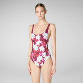 Woman's swimsuit Ondine in fucsia frangipani | Save The Duck