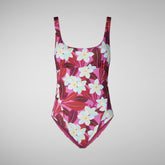 Woman's swimsuit Ondine in fucsia frangipani | Save The Duck