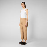 Pantalon Gosy in biscuit beige pour femme - NEW IN | Save The Duck
