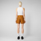 Pantalon Noy marron sable pour femme - Pantalon femme | Save The Duck