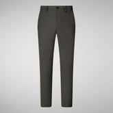 Man's trousers Steve in smoked grey | Save The Duck
