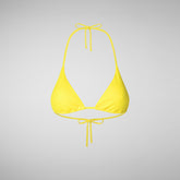 Woman's triangle bikini top Riva in starlight yellow - Women's Beachwear | Save The Duck