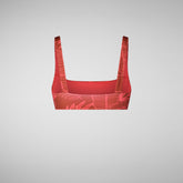 Haut de bikini Uliana Imprimé palmier sur fond rouge pour femme | Save The Duck
