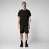 Man's t-shirt Adelmar in black - Athleisure Man | Save The Duck