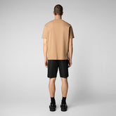 Man's t-shirt Adelmar in biscuit beige - Athleisure Man | Save The Duck