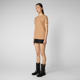 T-shirt Annabeth biscuit beige pour femme - Athleisure Femme | Save The Duck