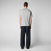 Man's t-shirt Caius in light grey melange - Man's T-shirt | Save The Duck